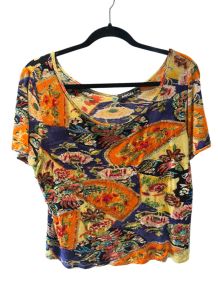 T-shirt à motifs brodé vintage 