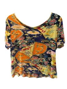 T-shirt à motifs brodé vintage 