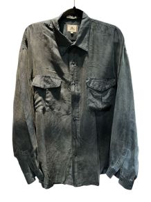 Chemise en soie grise vintage 