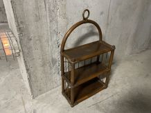 Etagère à épices en rotin années 70