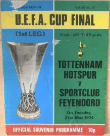 1974 UEFA Cup Final, Tottenham Hotspur v Feyenoord, 21.5.74