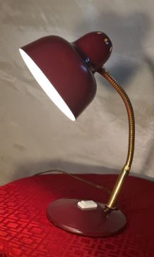 lampe de bureau 1960 a 70  rouge et or 32x22 bon etat
