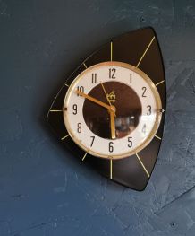 Horloge vintage pendule murale silencieuse années 70 "Japy"