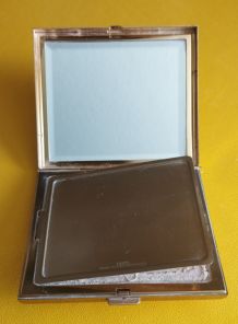 Poudrier ancien Nacré - Miroir bisauté - Vintage