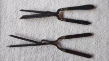  Anciens Outils de Coiffeur FER à Lisser, Onduler, Friser