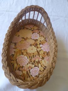 corbeille en osier , vintage