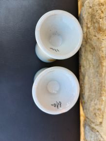 Duo de mazagrans vintage - Elégance florale et charme rétro