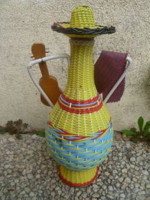 Bouteille scoubidou, vintage 