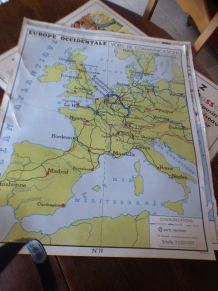 Carte pédagogique France- Europe occidentale