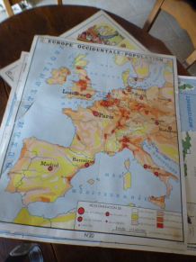 Carte pédagogique France- Europe occidentale