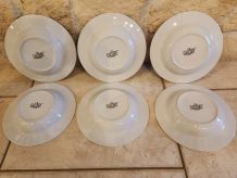 Lot de 6 assiettes creuses vintage - Collection Gallery