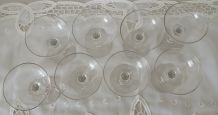 Lot de 8 coupes à champagne en verre.