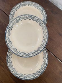 Assiettes creuses terre de fer Salins modele Provence.