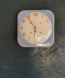 Horloge céramique vintage pendule murale silencieuse carrée 