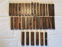 Lettres d’imprimerie en bois (vendues à l’unité)