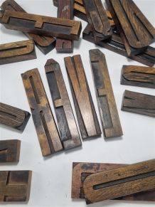 Lettres d’imprimerie en bois (vendues à l’unité)