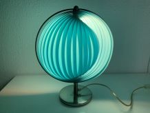 Lampe vintage 1980 Kare Moon bleue design - 37 cm