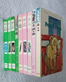 9 Anciens Livres Bibliothèque Verte et Rose - Tendance Déco