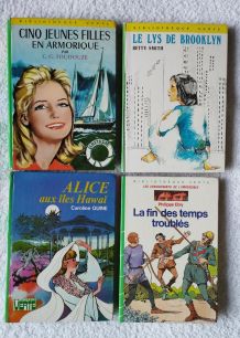 9 Anciens Livres Bibliothèque Verte et Rose - Tendance Déco