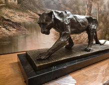 Oeuvre : Statue en bronze Bugatti