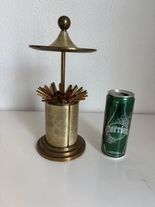 Porte-cigarettes vintage 1960 japonisant laiton boîte - 18 x