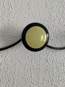 Portemanteau vintage 1960 mural jaune banane 4 patères - 65 