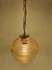 Suspension verre ambré