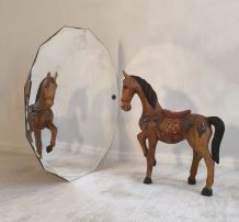 Élégant miroir ancien biseauté à 12 pans – style Art Déco 