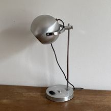 Lampe Eye ball. 1970. Inox brossé.