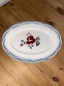 Grand plat de service ovale Digoin Sarreguemines "Magali".