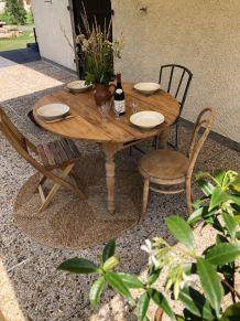 Table de ferme à volets 