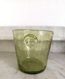 Seau à glaces verre bullé style Biot 