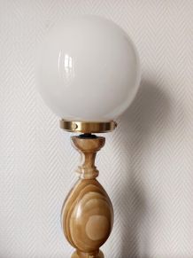 Grande lampe oeuf onyx et opaline 60 cm 