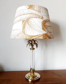 Lampe plexiglas palmier style Maison Charles 