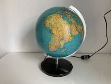Globe vintage 1976 terrestre allemand (français) JRO Wechsel