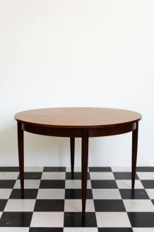 Table ronde extensible scandinave vers 1960 
