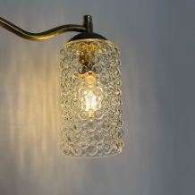 PAIRE D’ANCIENNES APPLIQUES EN VERRE BULLE VINTAGE