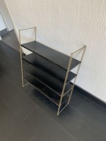 Etagère vintage 1960 String murale noir doré - 60 x 48 cm