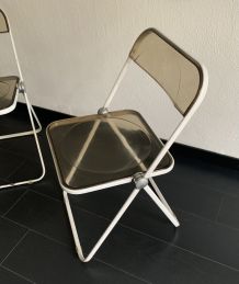 Paire de chaises vintage 1960 Plia par Giancarlo Piretti pou