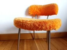 Chaise moumoute orange Pelfran 