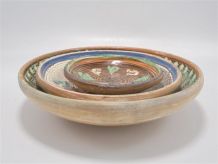  Set de 3 coupelles en terre cuite 