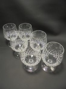  Set de 6 verres à cognac 