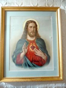 Chromo Coeur de jesus 19 ème