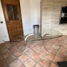 Table Boris Tabacoff pour CHRISTOFLE. 1970. Space age.