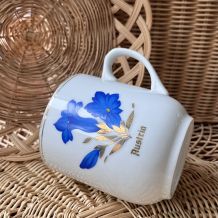 Mug grande tasse fleur bleue 