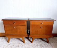 Paire de chevets vintage 1950 