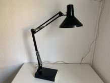 Lampe vintage 1970 d'architecte Twist noire bureau - 70 cm