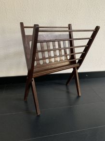 Porte-revues vintage 1960 Cees Braakman vinyles magazines - 