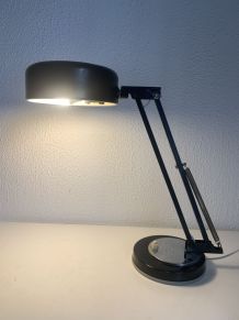 Lampe vintage 1950 industrielle type Jumo noire bureau - 35 