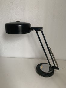 Lampe vintage 1950 industrielle type Jumo noire bureau - 35 